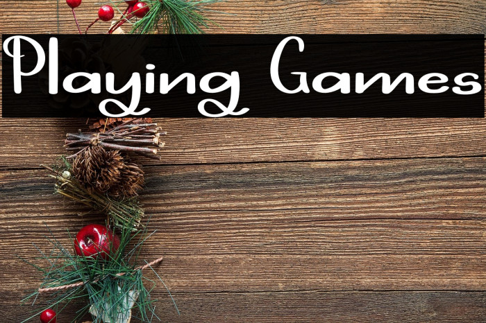 Playing Games Example 1