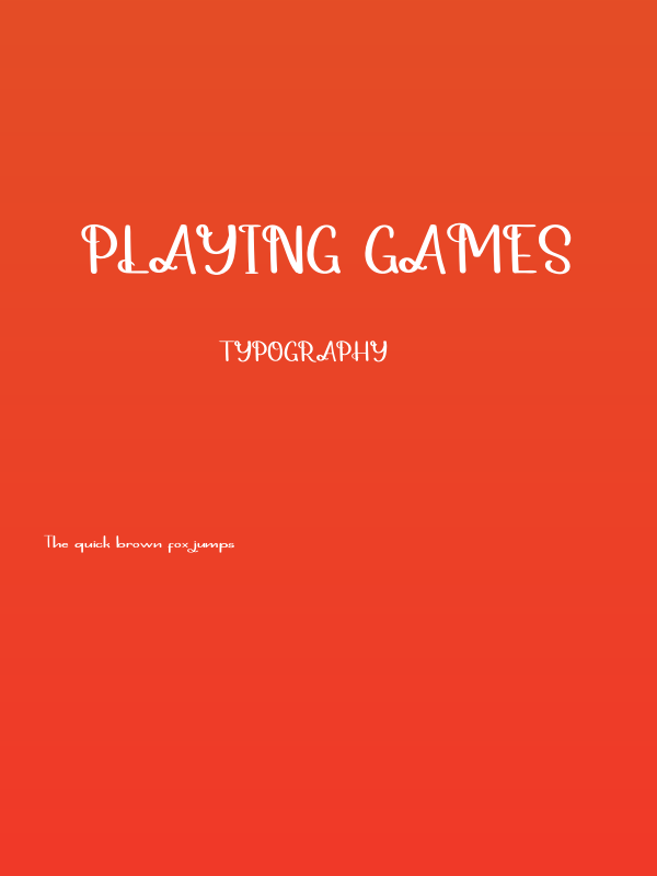 Playing Games Poster