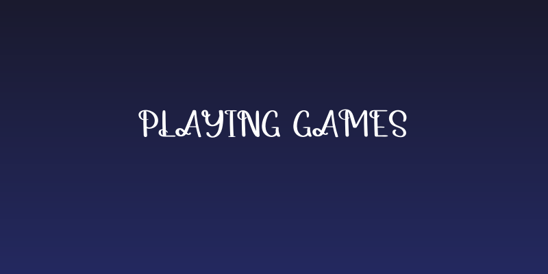 Playing Games Social Header