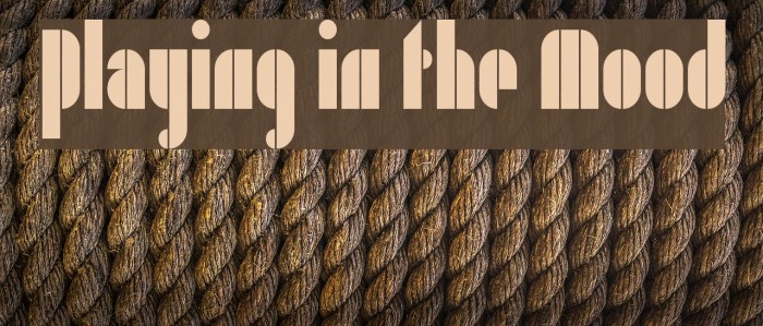 Playing in the Mood Font examples