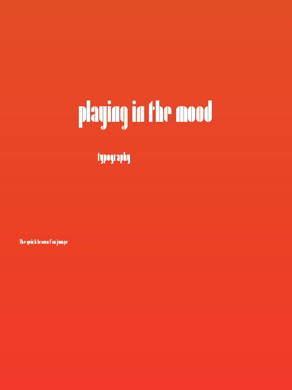 Playing in the Mood Poster