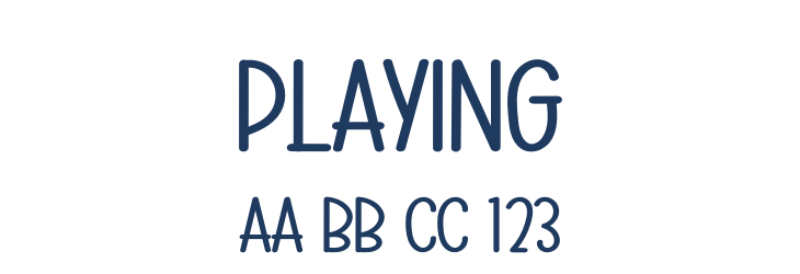 Playing Font Preview