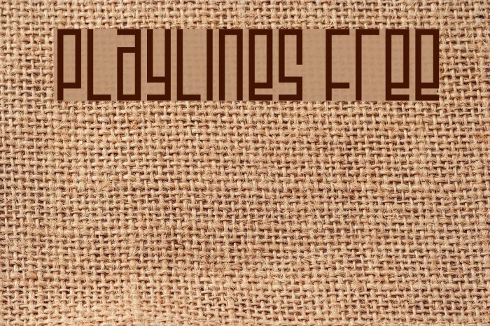 Playlines Free Font examples