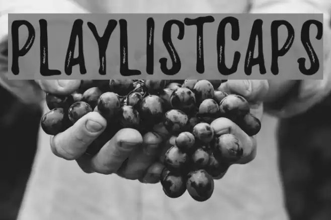 Playlist-Caps Font examples