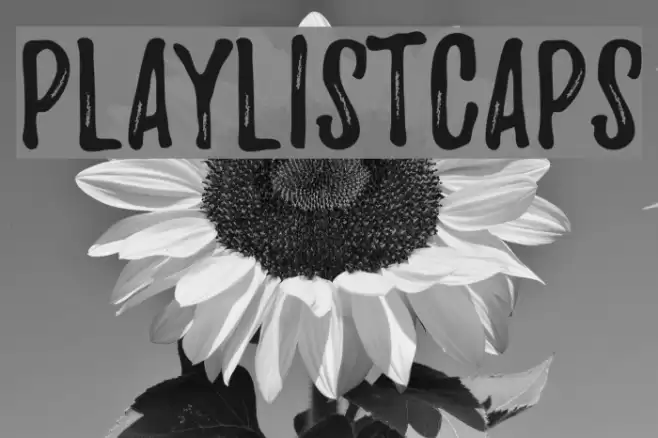 Playlist-Caps Font examples