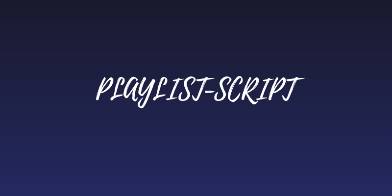 Playlist-Script Social Header