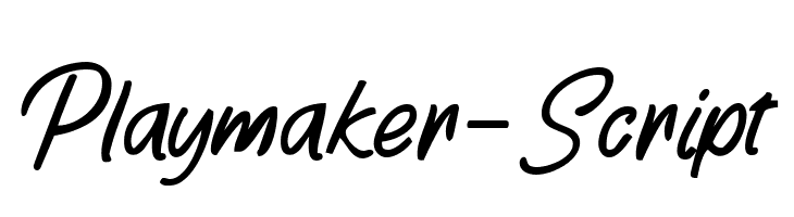 Playmaker-Script  नि: शुल्क फ़ॉन्ट्स डाउनलोड