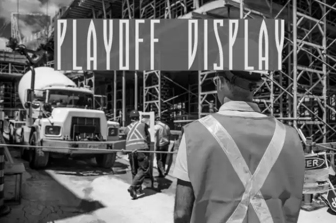 Playoff Display Font examples