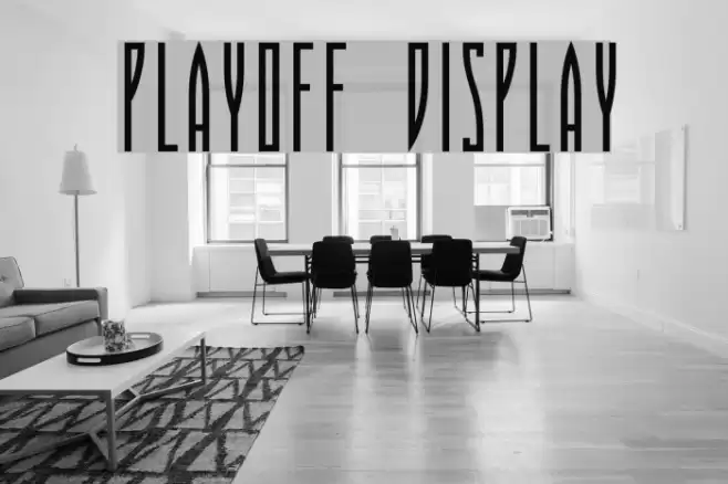 Playoff Display Font examples