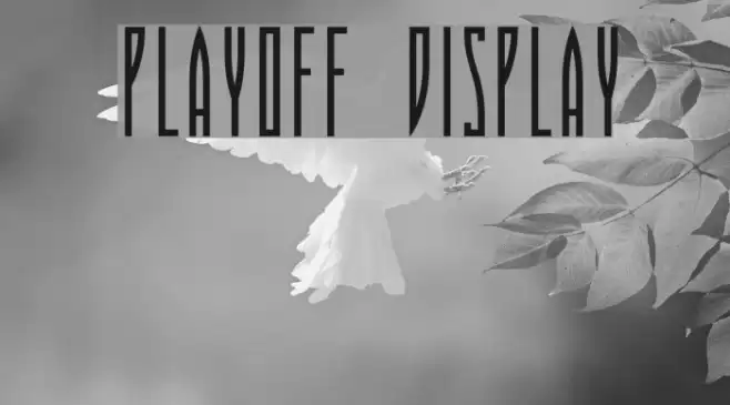 Playoff Display Font examples