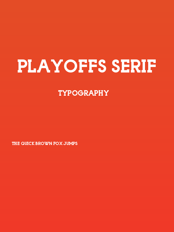Playoffs Serif Poster