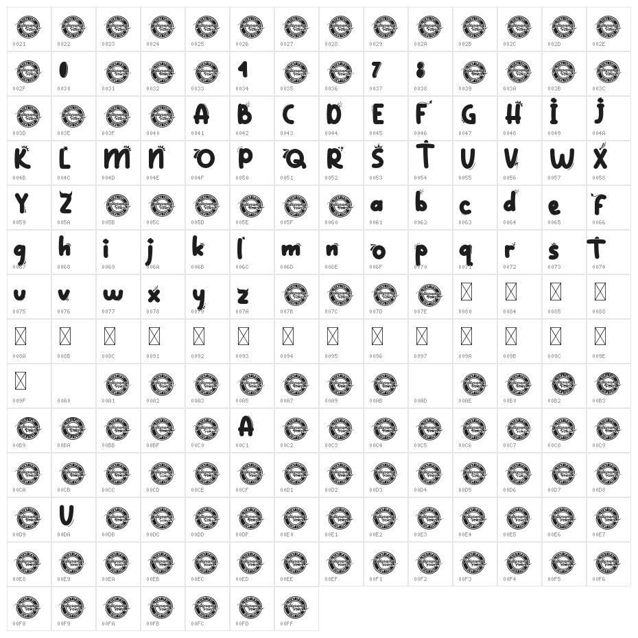 Playout Demo Character Map