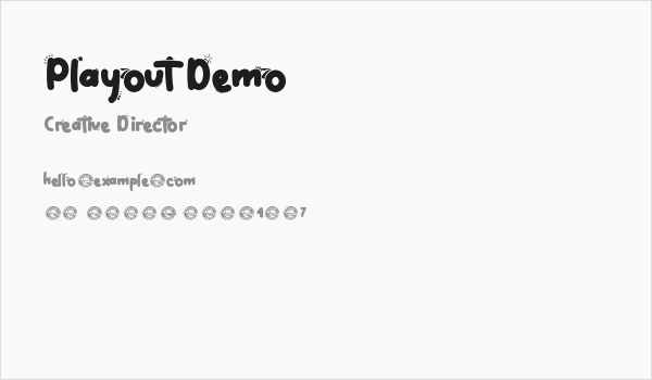 Playout Demo Business Card