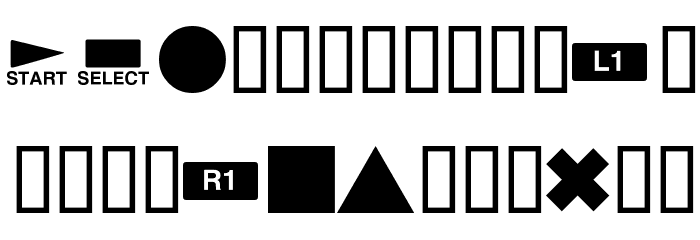 Playstation Buttons Font LOWERCASE