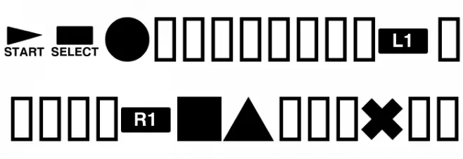 Playstation Buttons Schriftart Kleinbuchstaben
