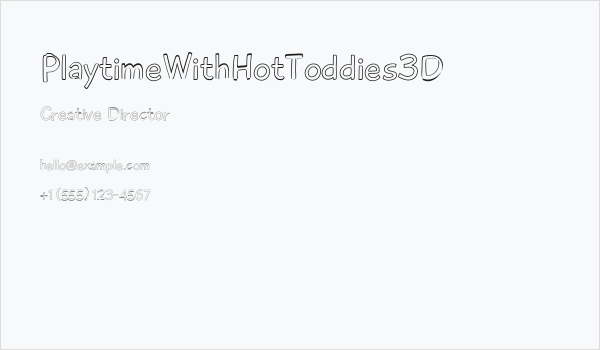PlaytimeWithHotToddies3D Business Card