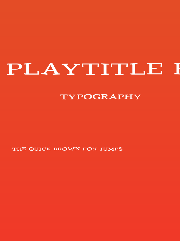 Playtitle-Regular Poster