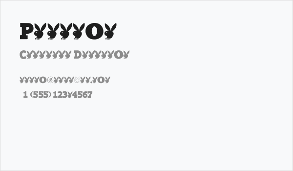 Playtoy Business Card