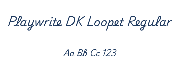 Playwrite DK Loopet Regular Font Preview