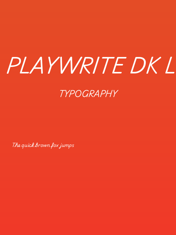 Playwrite DK Loopet Regular Poster