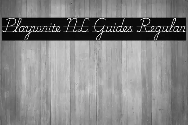 Playwrite NL Guides Regular Шрифта examples