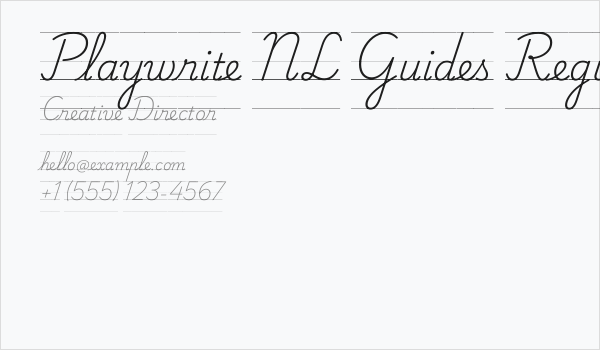 Playwrite NL Guides Regular Business Card