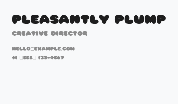 Pleasantly Plump Business Card