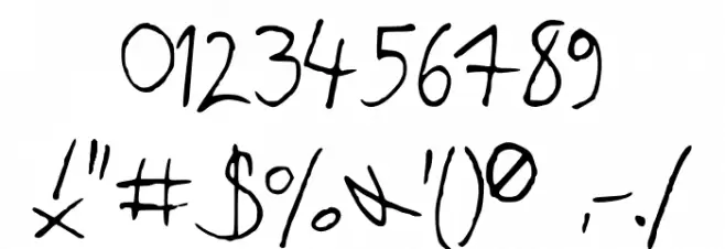 Please Dont Leave NBP Font OTHER CHARS