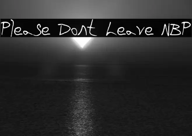 Please Dont Leave NBP Font examples