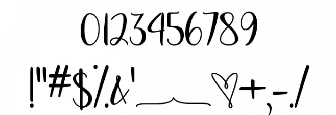 Please Don't Take My Man Font OTHER CHARS