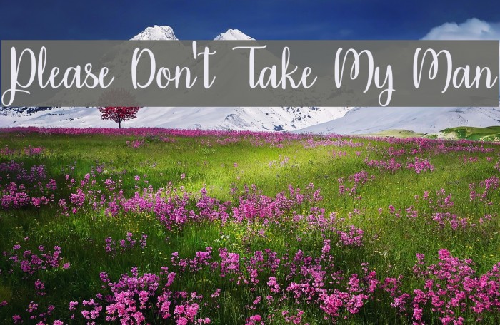 Please Don't Take My Man Example 1