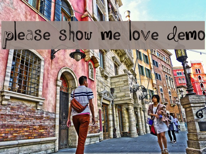 Please Show Me Love DEMO Font examples