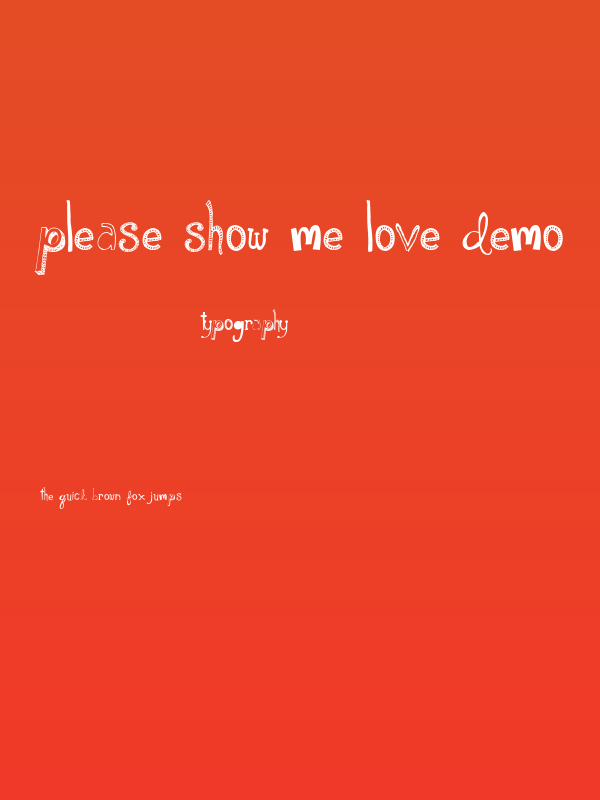 Please Show Me Love DEMO Poster