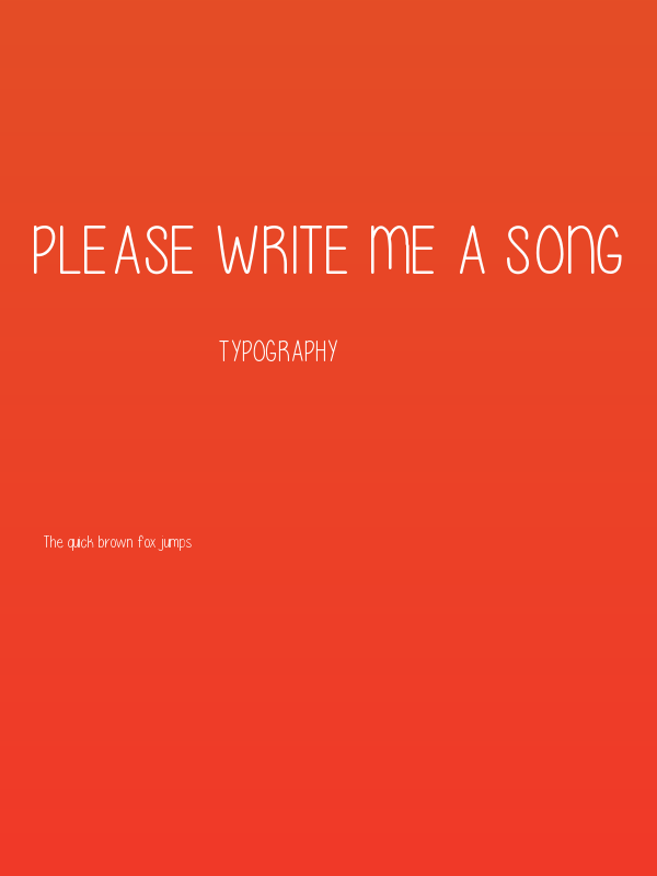 Please write me a song Poster