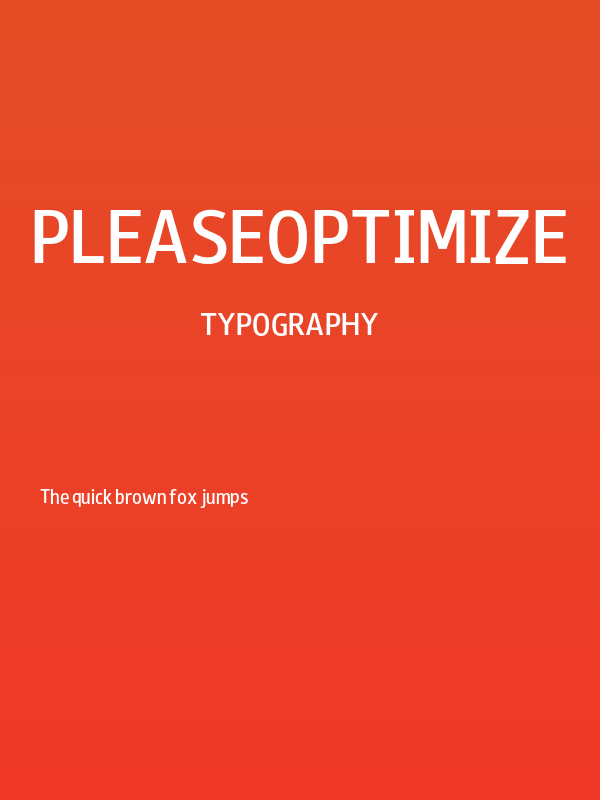 PleaseOptimize Poster