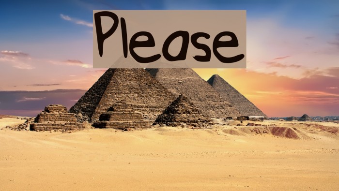 Please Font examples