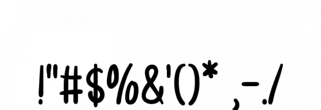 Pleasing Moment Font OTHER CHARS
