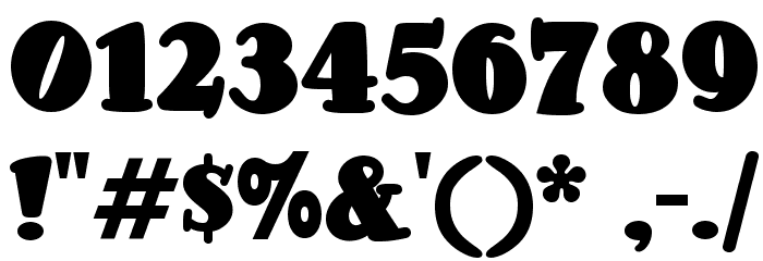 Pleasingly Plump NF Font Alte caractere