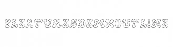 Pleatures Demo Outline  Free Fonts Download