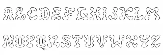 Pleatures Demo Outline Schriftart Groß