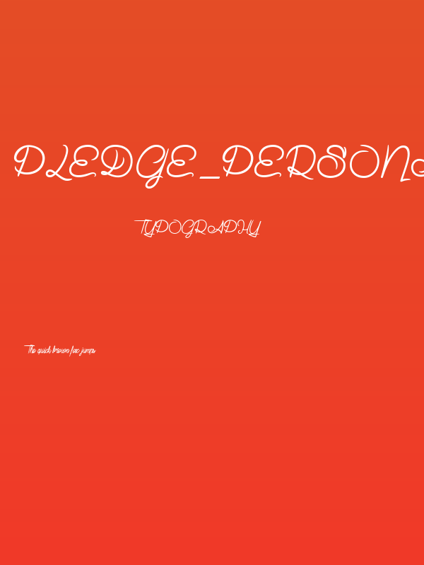 Pledge_PersonalUseOnly Poster