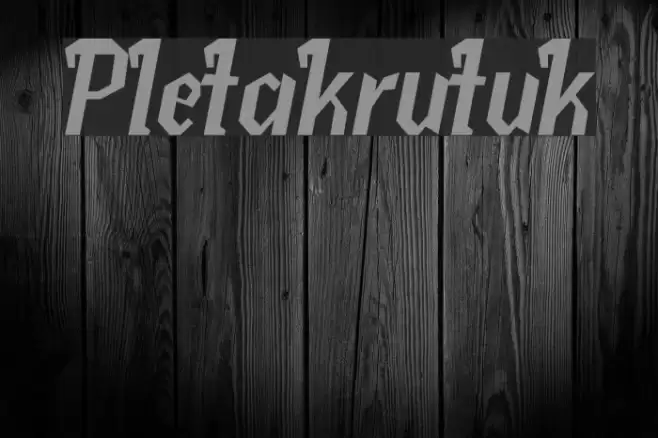 Pletakrutuk Font examples
