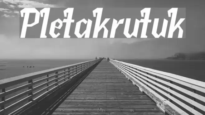 Pletakrutuk Font examples