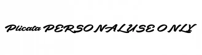 Plicata PERSONAL USE ONLY  Fuentes Gratis Descargar