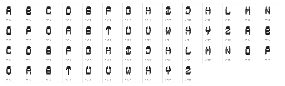 Pliez Filled Regular Character Map
