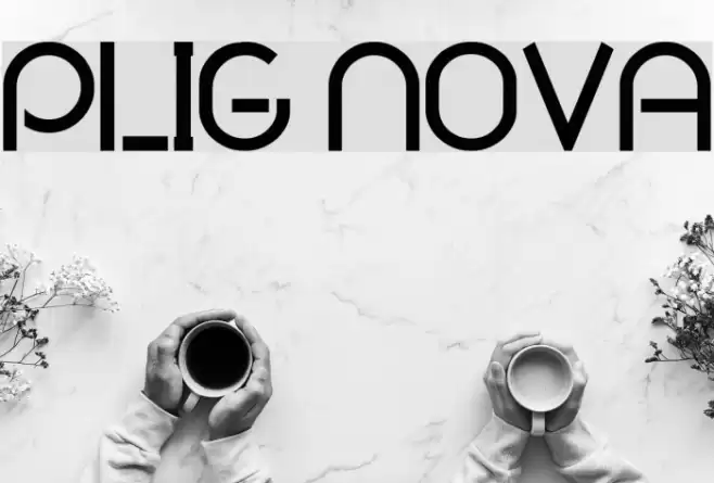 Plig nova Font examples