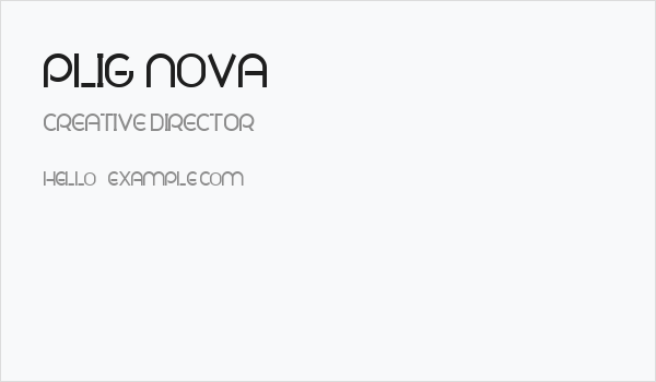 Plig nova Business Card