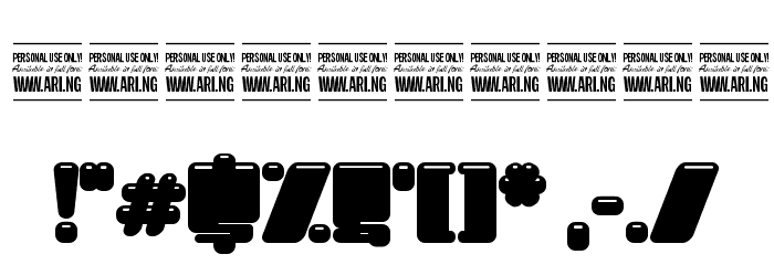 Pligo PERSONAL USE ONLY Font OTHER CHARS