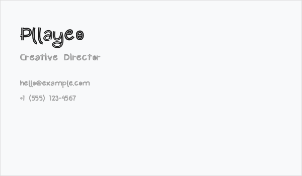 Pllayeo Business Card