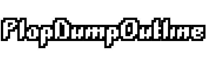 PlopDumpOutline  フリーフォントのダウンロード